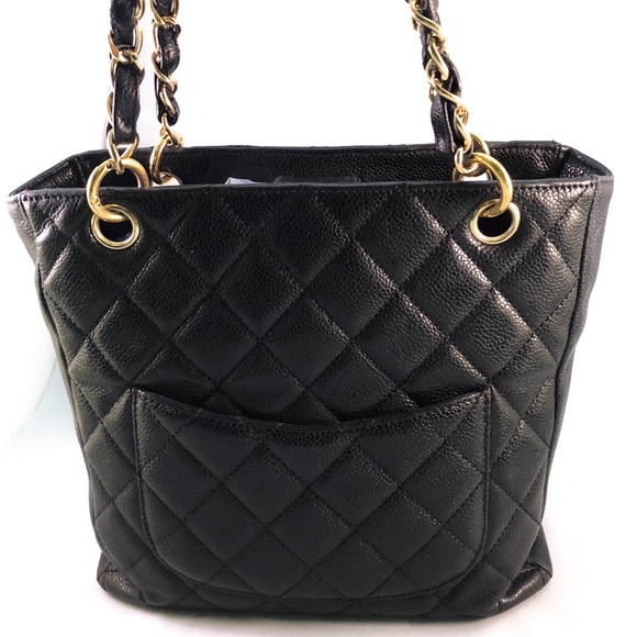 CHANEL Classic Caviar Quilted Petit Shopping Tote - Picture 5 of 8